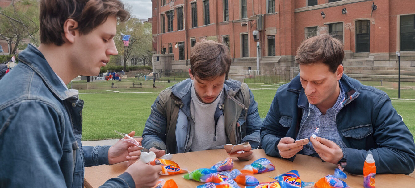 Students eating Tide Pods