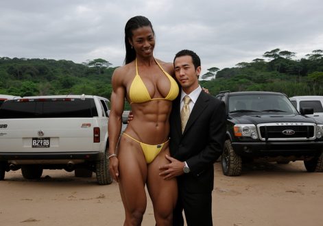 Makenji woman towering over a man