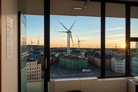 A windmill in the Södermalm neighborhood