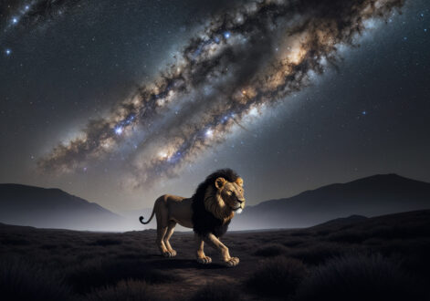 A powerful landscape of the universe, with stars and galaxies, reminding us that the universe existed long before we did.